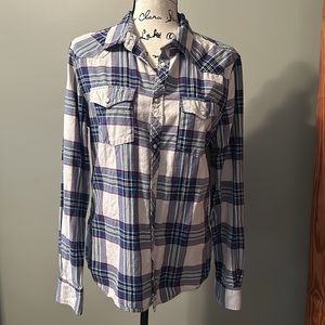 H&M men's plaid flannel shirt